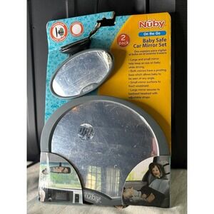 NWT Nuby Double Backseat Baby View Mirror for Car Set of 2 Mirrors